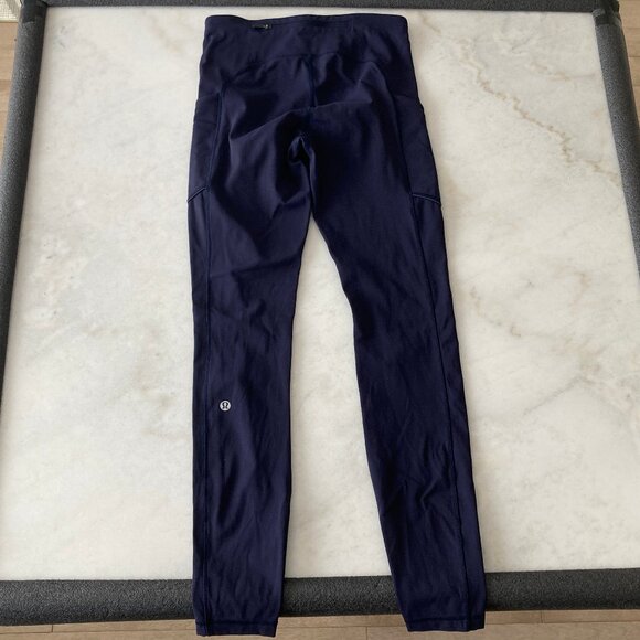 Lululemon Speed Up Tight Brushed Luxtreme leggings / pants / tights (Navy) 28" - Picture 5 of 10